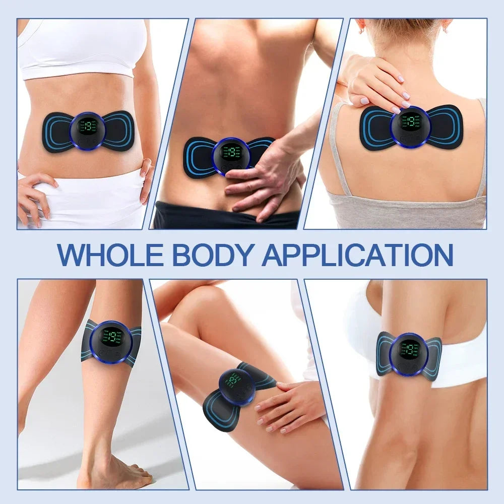 Portable Electric Neck Massager with Remote Control EMS Low Frequency Pulse Massager for Muscle Relaxation Relief The Pain Zpaxo