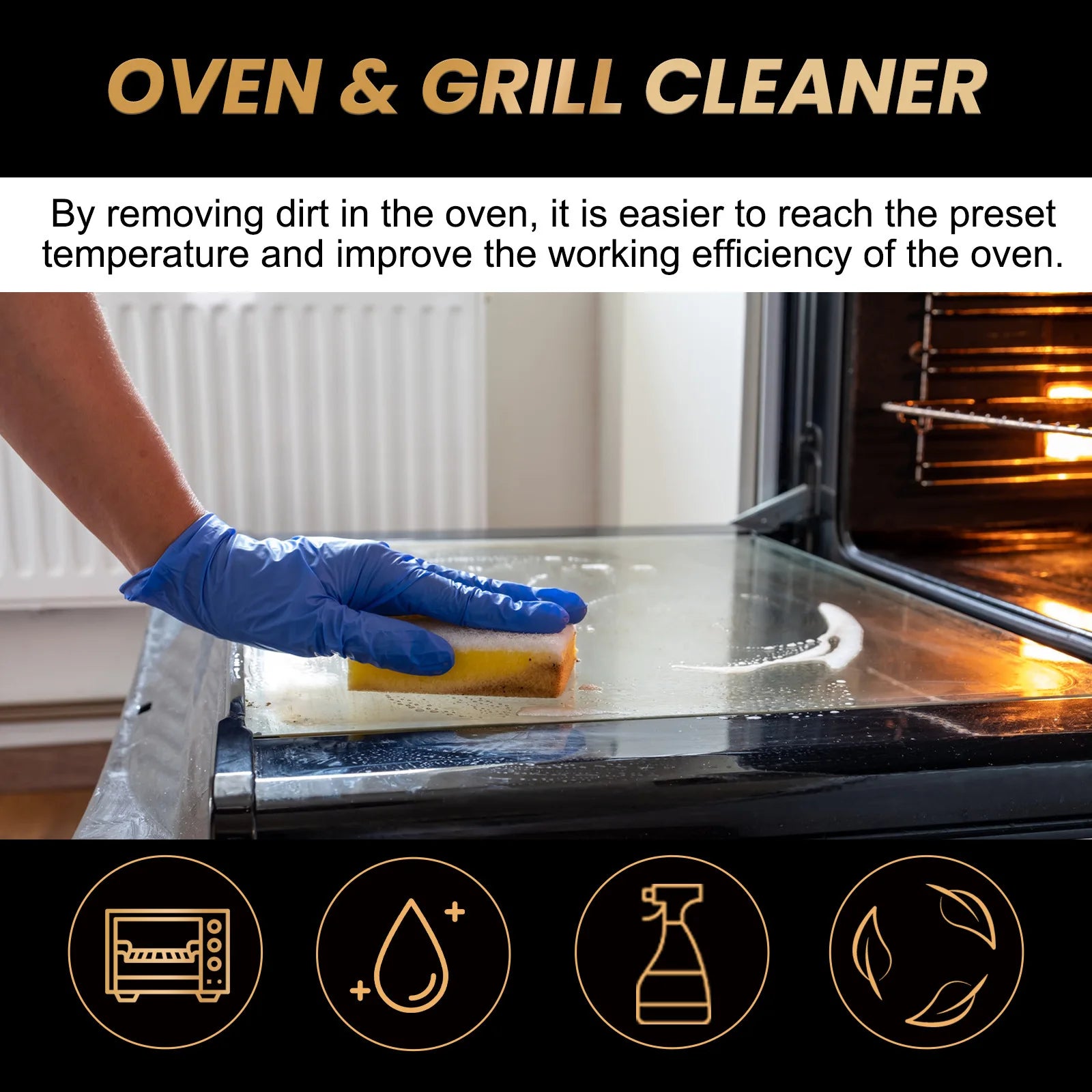 JAKEHOE Oven & Stove Foam Cleaner – Cuts Grease & Grime Fast Oven Foam Cleaner Zpaxo