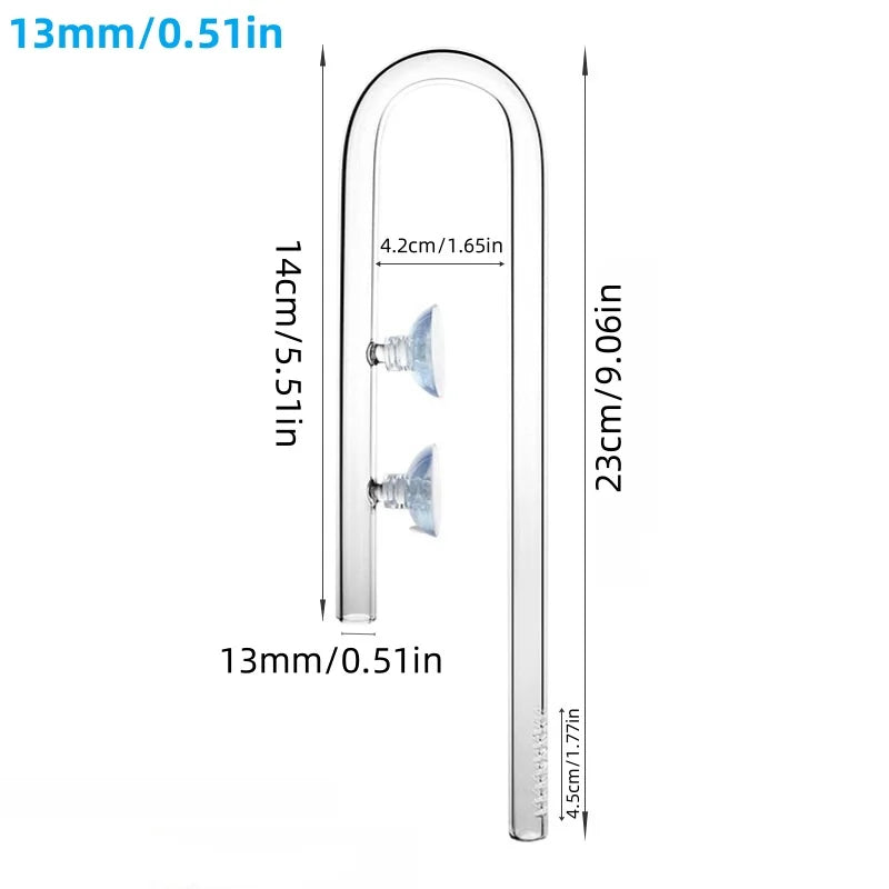 Aquarium Equipment Glass Inlet Outlet Water Trumpet Grass Tank Filter