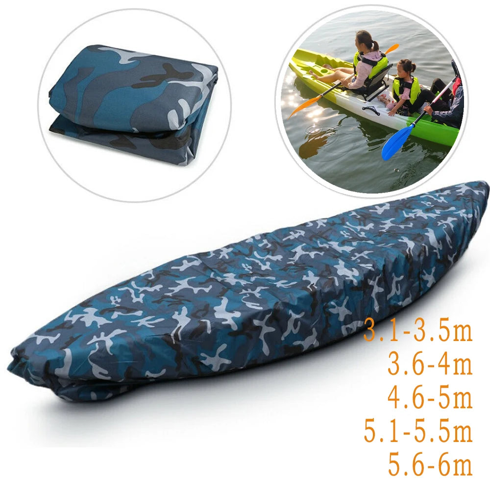 3.1-6m Kayak Covers UV Protection Canoe Cover Waterproof Oxford Kayak Accessories Dust Cover Multiple Sizes Fishing Boat Cover Zpaxo for 3.1 to 3.5M