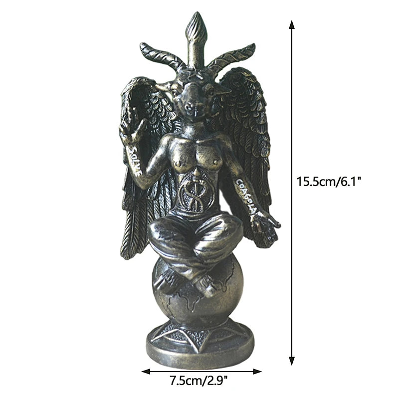 Baphomet Divine Goat Mendes Statue Church Satan Sabbatic Idol Resin Zpaxo