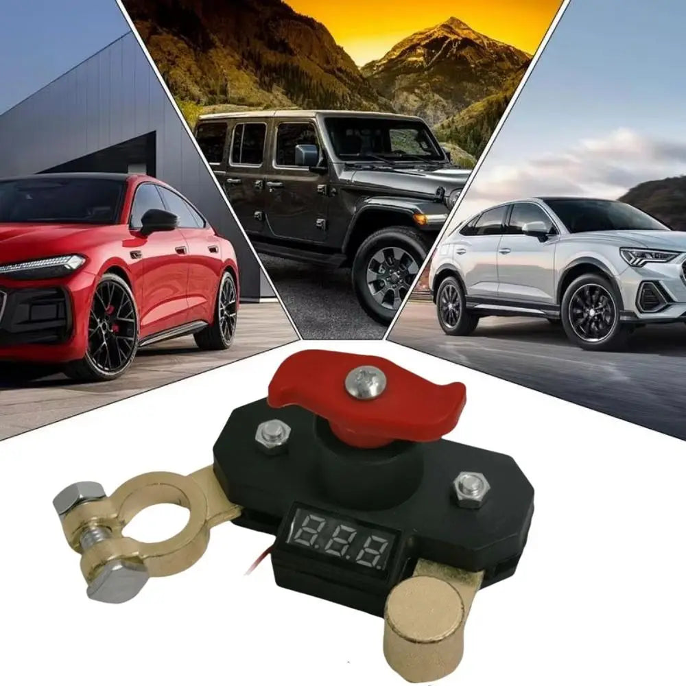 Dual-rotary Switch Battery Kill Switch Bidirectional Joint Digital Voltage Display Battery Power Switch Anti-Leakage Switch Zpaxo