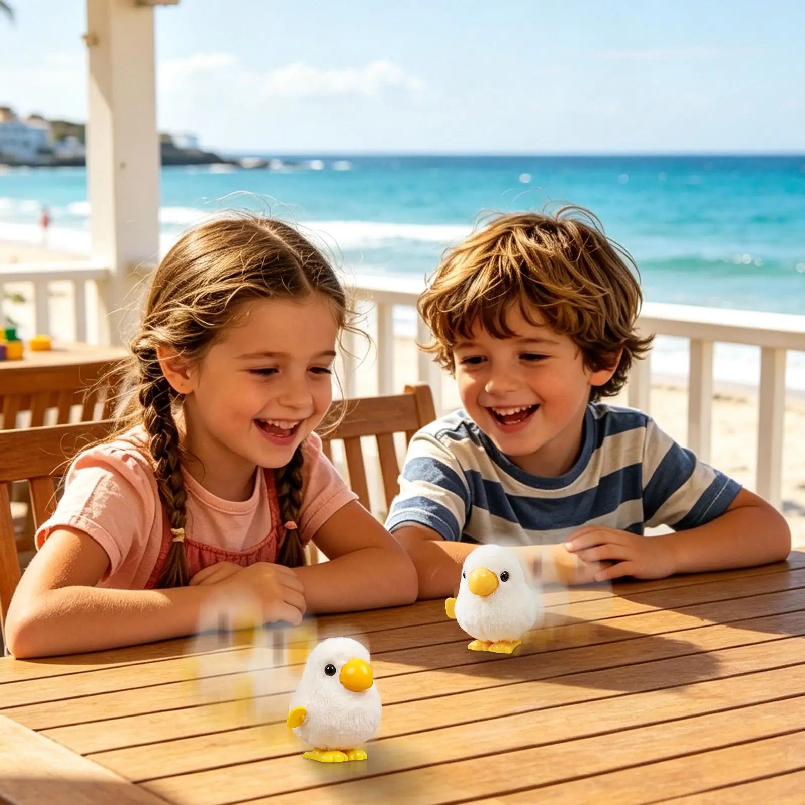 Windup Toy Cute Plush Parrot Figurine Interactive Wind Up Toy Jumping Bird Animal For Indoor Outdoor Kindergarten Living Room Zpaxo