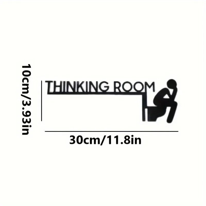 Metal Toilet Door Sign – Funny Bathroom Wall Decor Pendant Decorative Door Sign Zpaxo AS SHOW