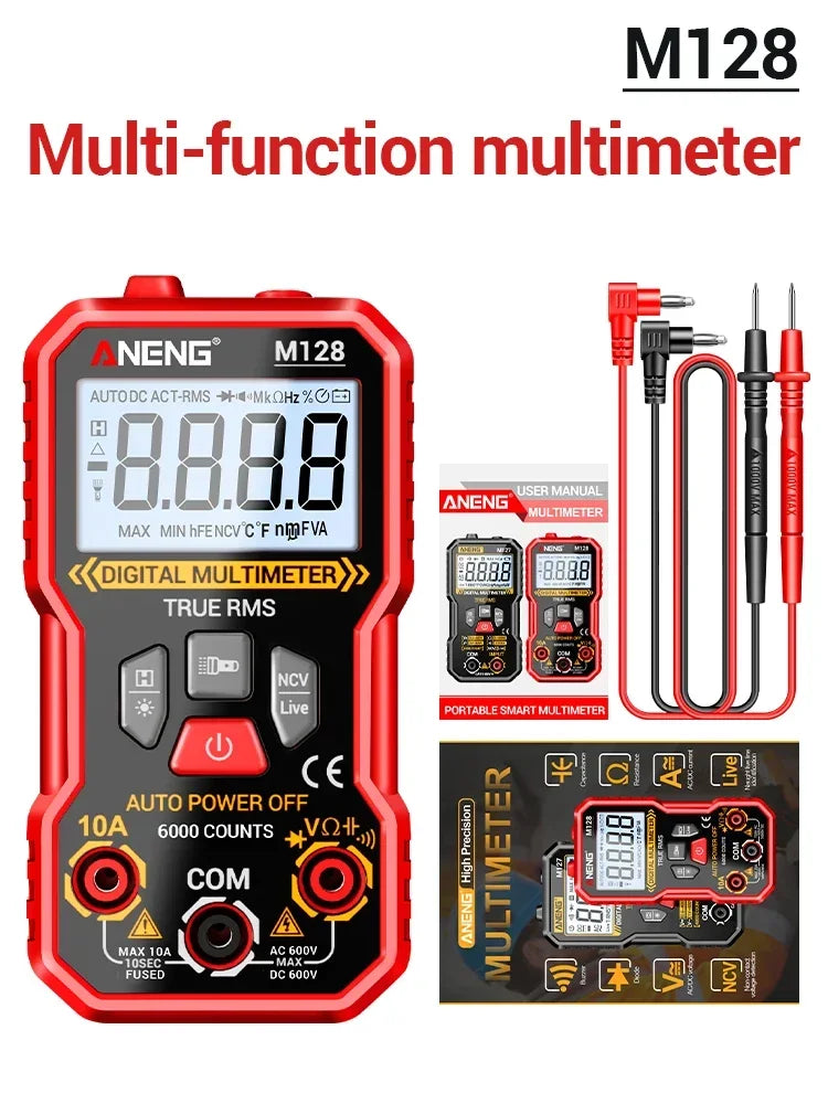 ANENG M128 AC DC Voltage Current Multifunction Multimeter Resistance