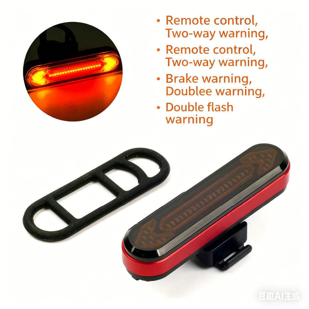 LED Bicycle Lantern USB Rechargeable Tail Light Warn Bicycle Light Smart Wireless Remote Turn Signal Light Cycling Accessorie Zpaxo