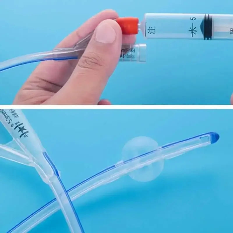 1 Piece 2 Way 3 Way Urinary Catheters Disposable Medical Silicone Foley Catheter Flushing Tube Teaching Consumables Zpaxo
