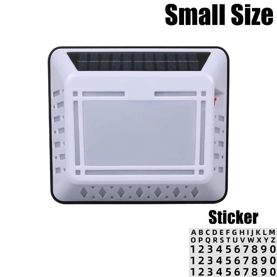 Solar LED Wall Lamp – Outdoor House Number Floodlight, USB Charge
