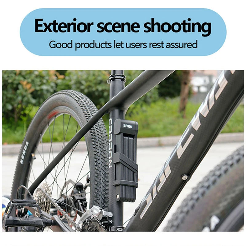 Bicycle Folding Chain Lock Bike Foldable Lock Anti-theft E-Bike Chain Cable Padlock Safety Portable Locks Bicycle Accessories Zpaxo