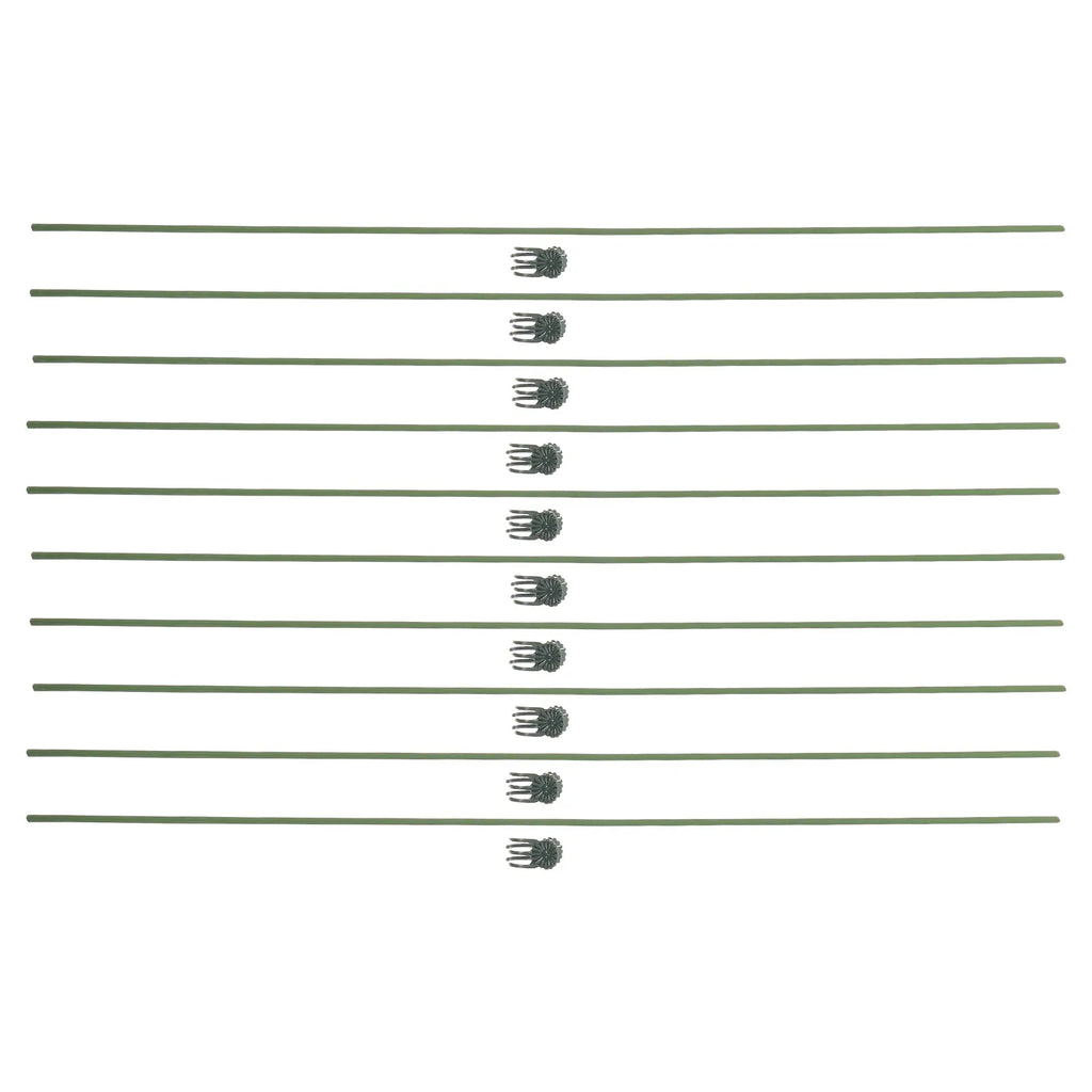 10Pcs Plant Support Stakes Flexible Green Bendable Orchid Clips Reusable Flower Sticks Indoor Outdoor Plant Support Clamps Zpaxo