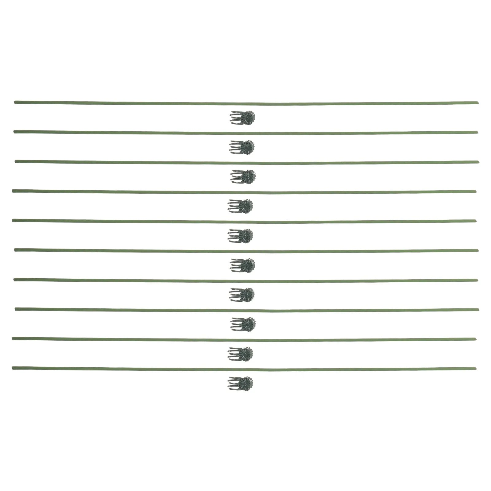 10Pcs Plant Support Stakes Flexible Green Bendable Orchid Clips Reusable Flower Sticks Indoor Outdoor Plant Support Clamps Zpaxo
