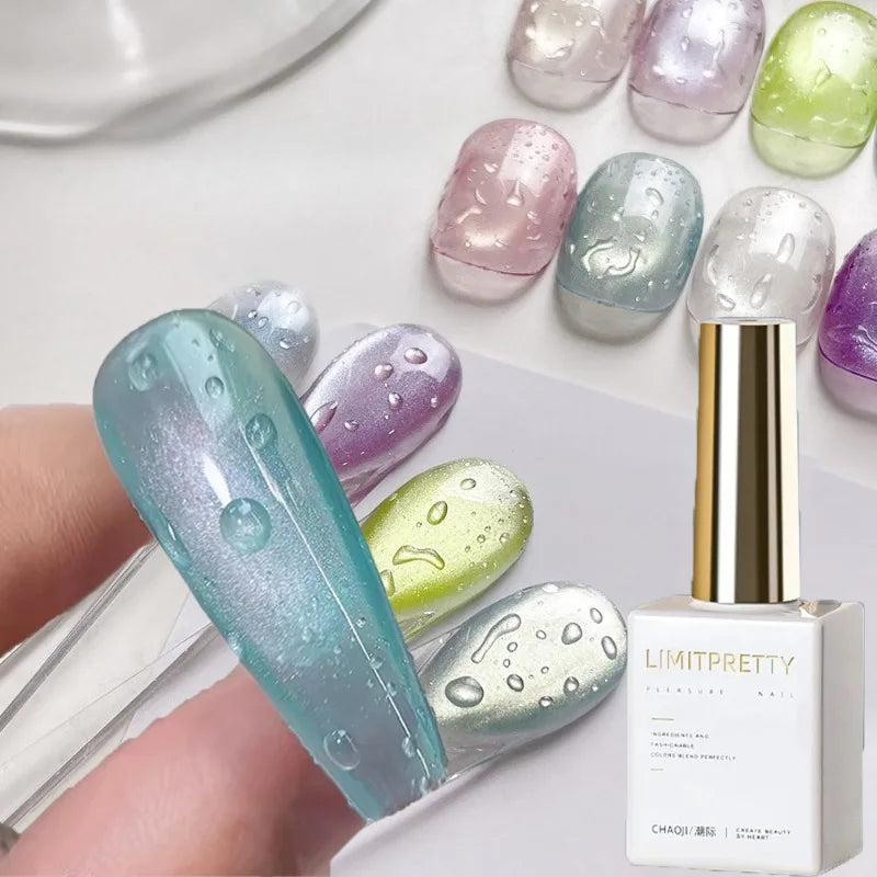 Water Drop Nail Gel 3D Crystal Bubbling No Wipe Coat DIY Dew Effect