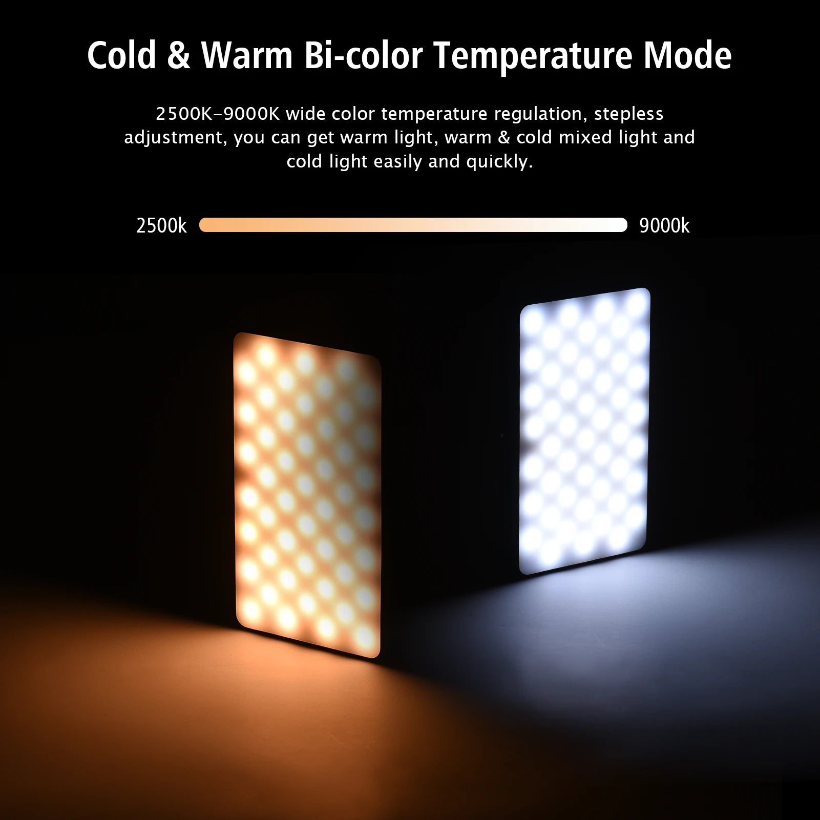 Andoer W140 RGB LED Video Light Rechargeable Photography Fill CRI95+