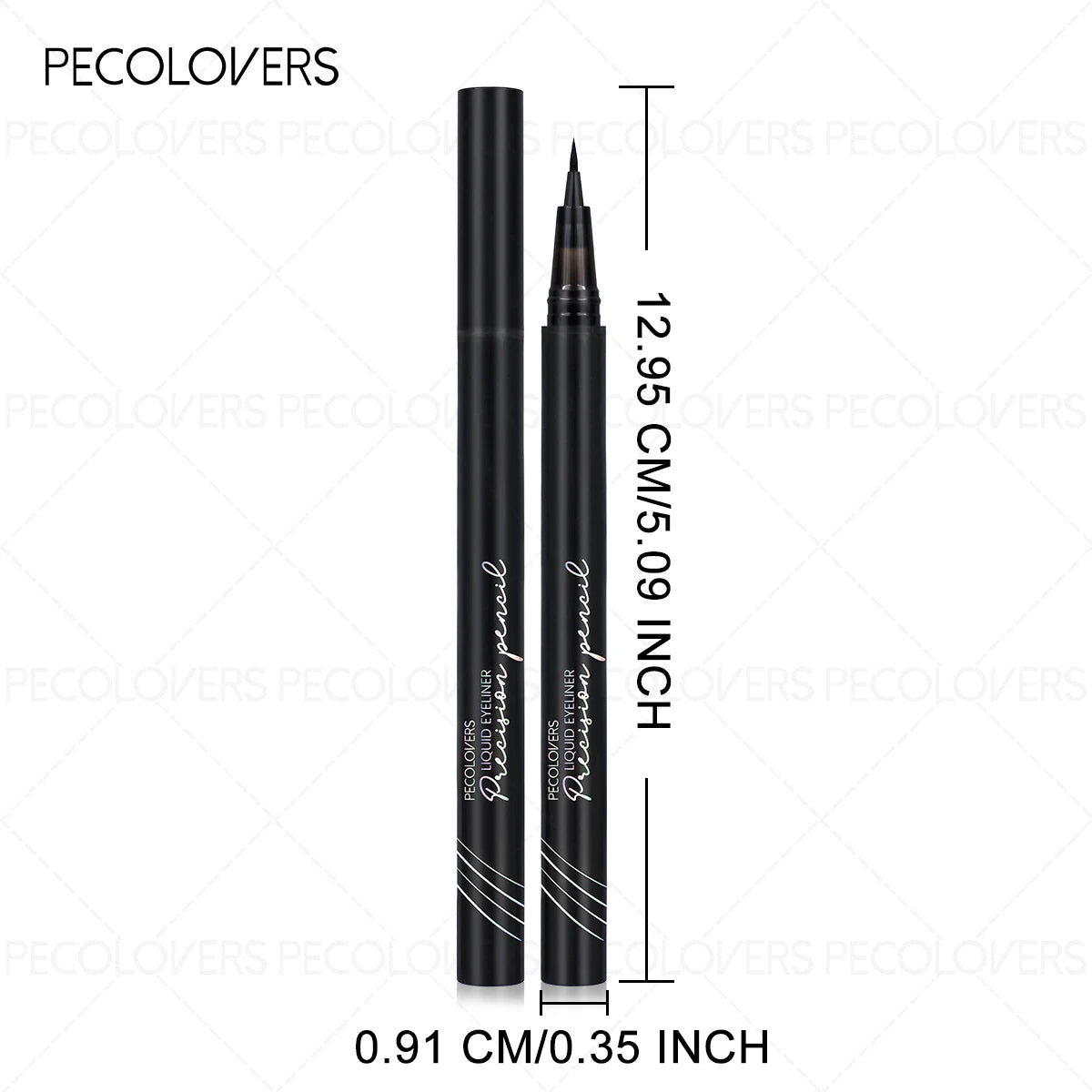 2PCS/Set Ultra-thin Eyeliner Pen, Waterproof, Smooth Application, Smudge-proof, Precise Outlining,Creates Fashionable Eye Makeup Zpaxo