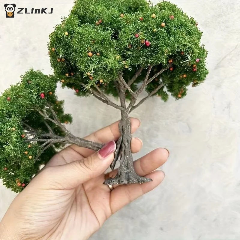1Pcs DIY Fruit Trees Miniature Landscape Decoration Miniature Sand Table Building Model Realistic Fruit Tree Decor Zpaxo