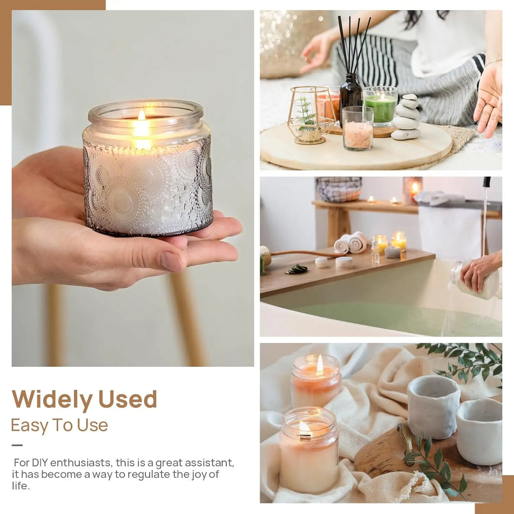 30-Pack Wooden Candle Wicks with Metal Base | Candle Making Candle Making Wicks Zpaxo