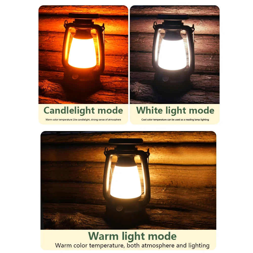 Solar USB Rechargeable Camping Lantern – Dimmable LED Light Camping Lantern Zpaxo