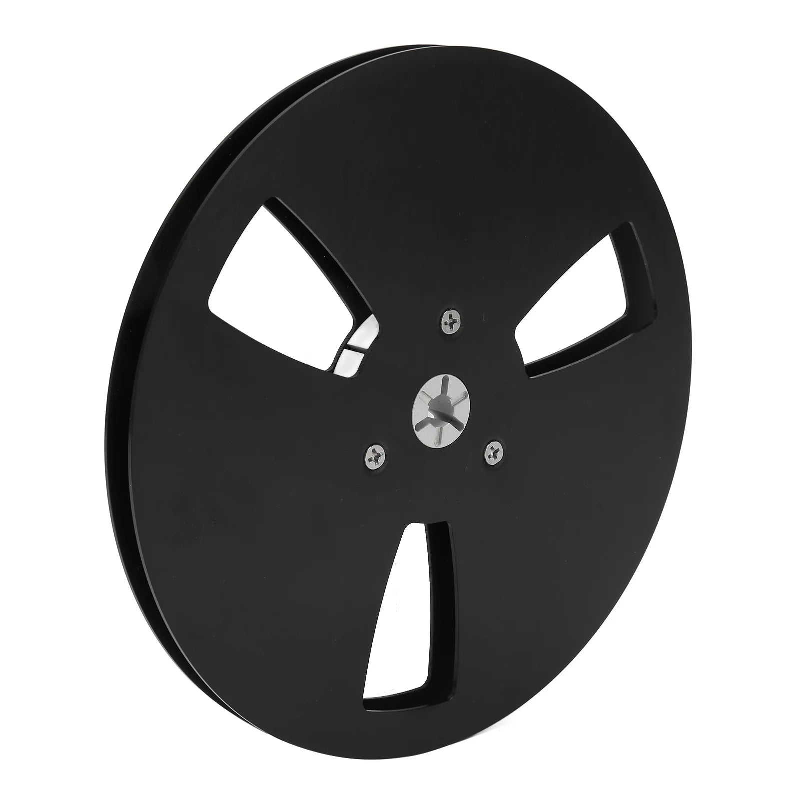 1 4 Empty Tape Reel 3 Holes Aluminum Alloy Open Takeup NAB Black