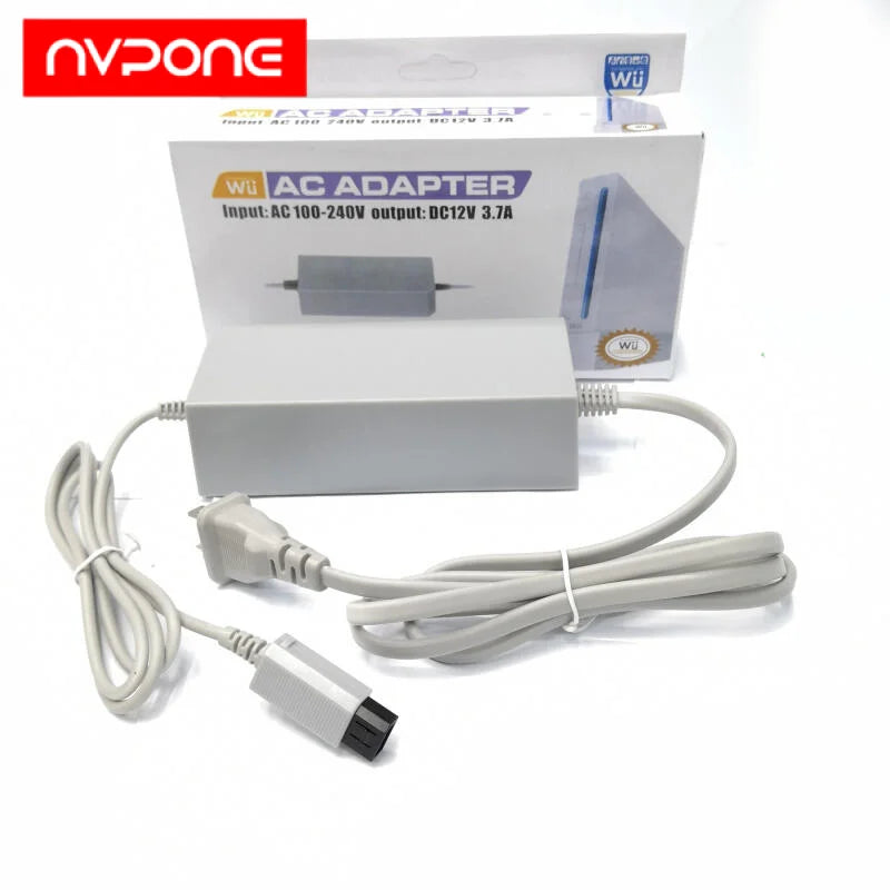 EU US Plug Power AC Adapter Wii Console Nintend Charing Cable Charger