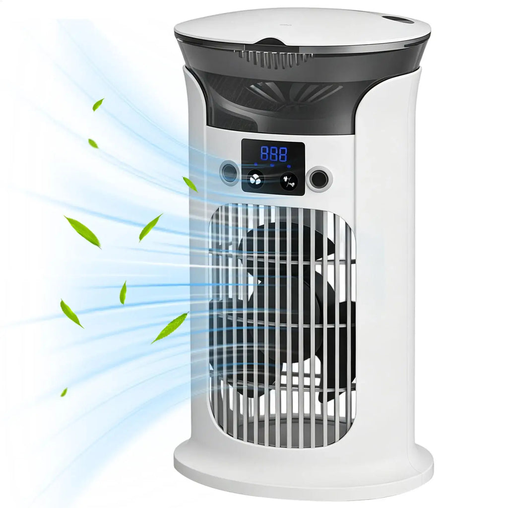 Mute Desktop USB Mini Portable Air Conditioner Fan Room Home Camping
