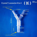 Y-shaped Reducing Fish Tank Aerator Pump Acrylic Adapter Transparent Zpaxo A1