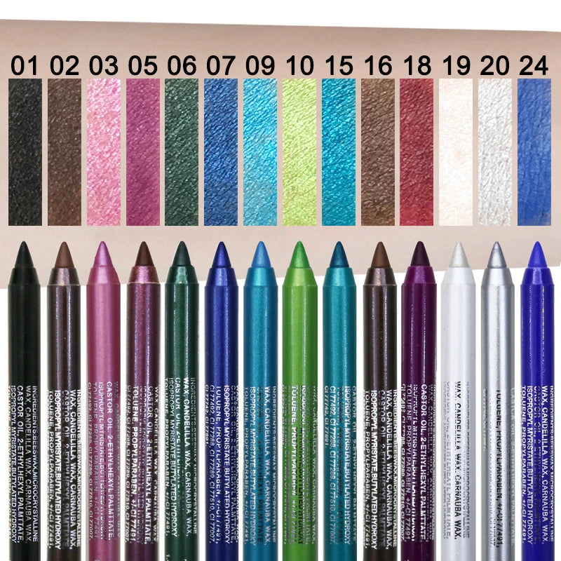 Matte Smooth Blue Black Eyeliner Pencils Waterproof Sweatproof Zpaxo