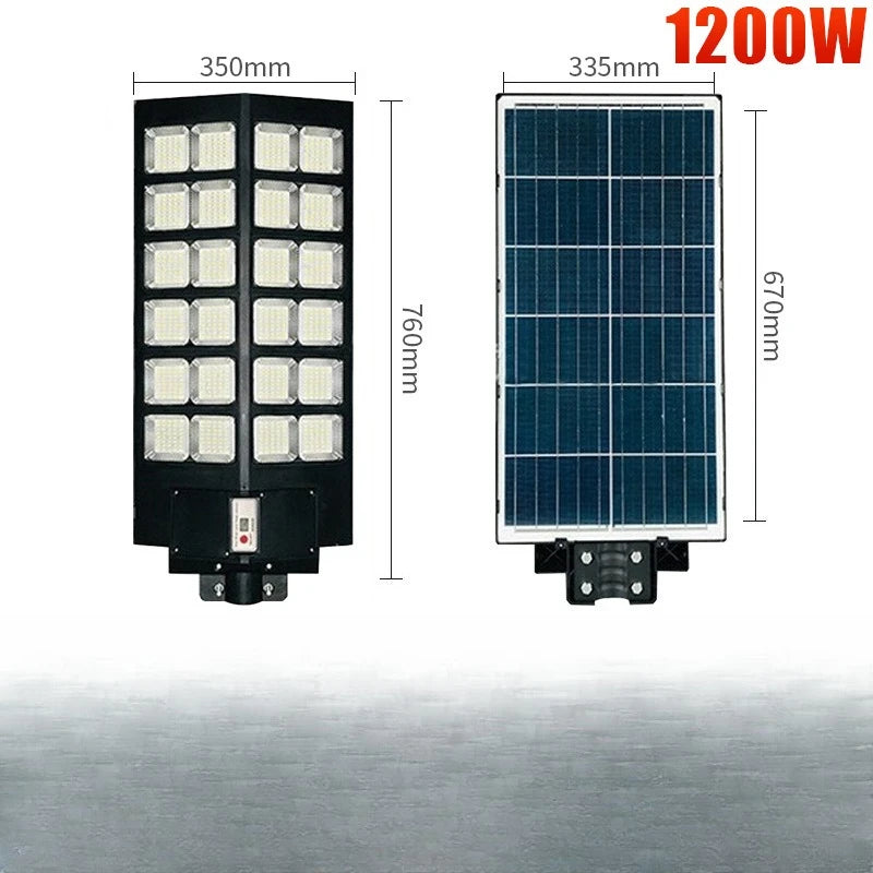 1200W LED Solar Street Light Super Bright Motion Sensor Outdoor Security Lamp with Pole Sun Street Light Zpaxo 960LED-1200W China Mainland