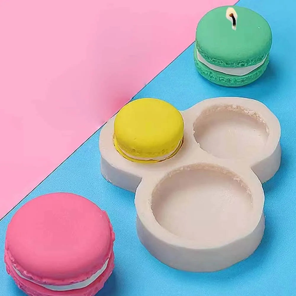 1PC Macaron Silicone Molds Fondant Cake Mold Chocolate Dessert Mould Kitchen Baking Cake Decorating Tools Candle Molds Zpaxo