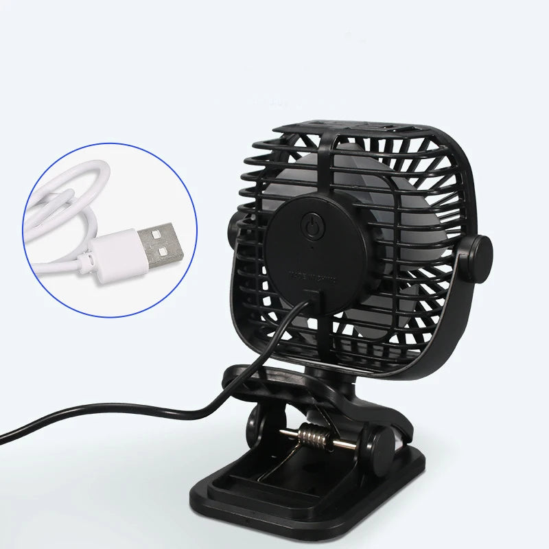 USB Small Fan Mini Strong Wind Fans Desktop Student Clip Portable Zpaxo
