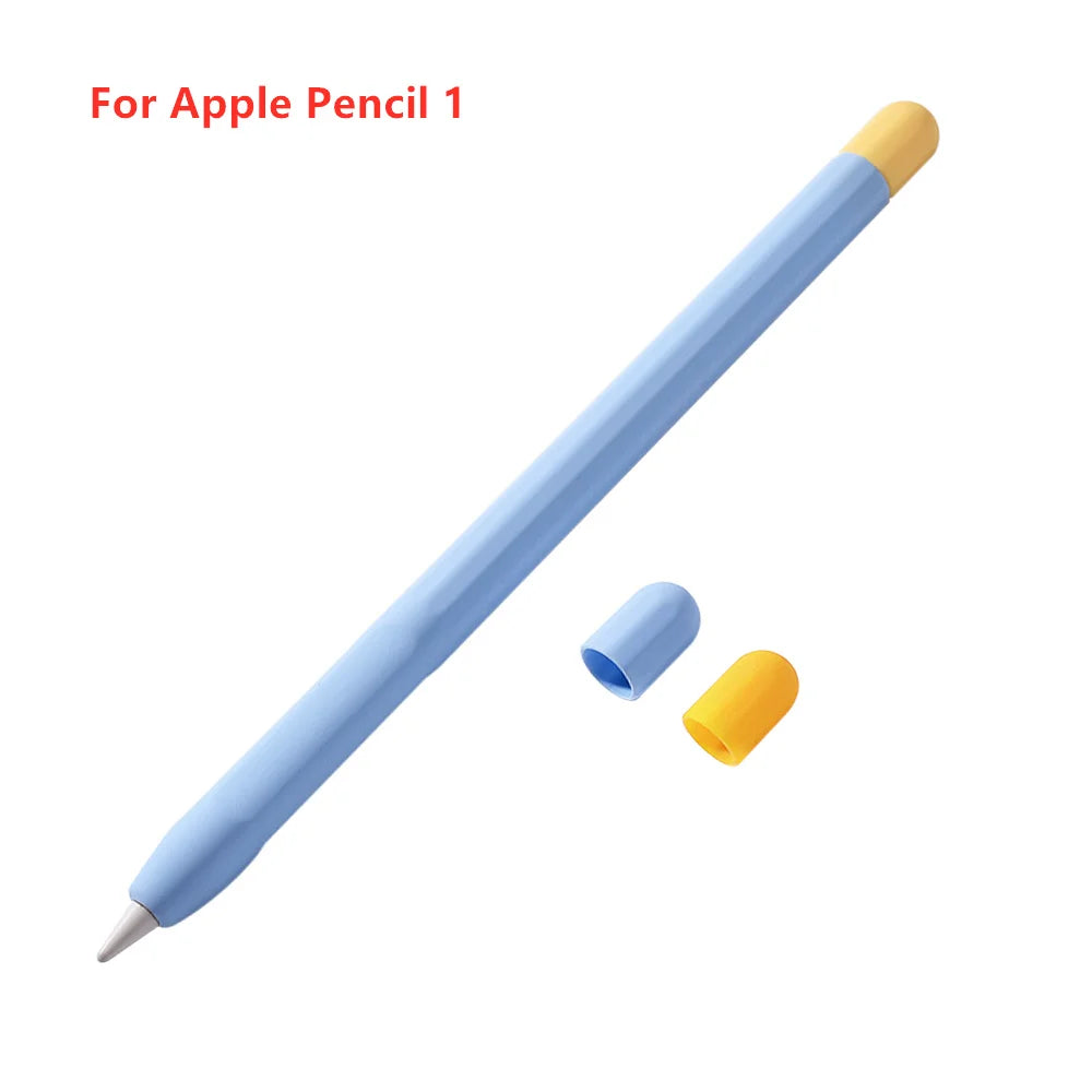 Soft Silicone Pen Cover Protector For Apple Pencil 1st 2nd Generation Touchscreen Stylus Pen 2 1 Anti Slip Protective Case Cover Zpaxo Pencil 1st SkyBlue