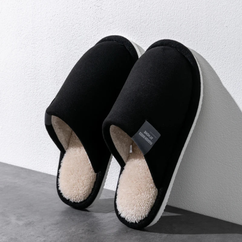 Winter Warm Slippers Men House Non Slip Soft Shoes Comfortable Flat