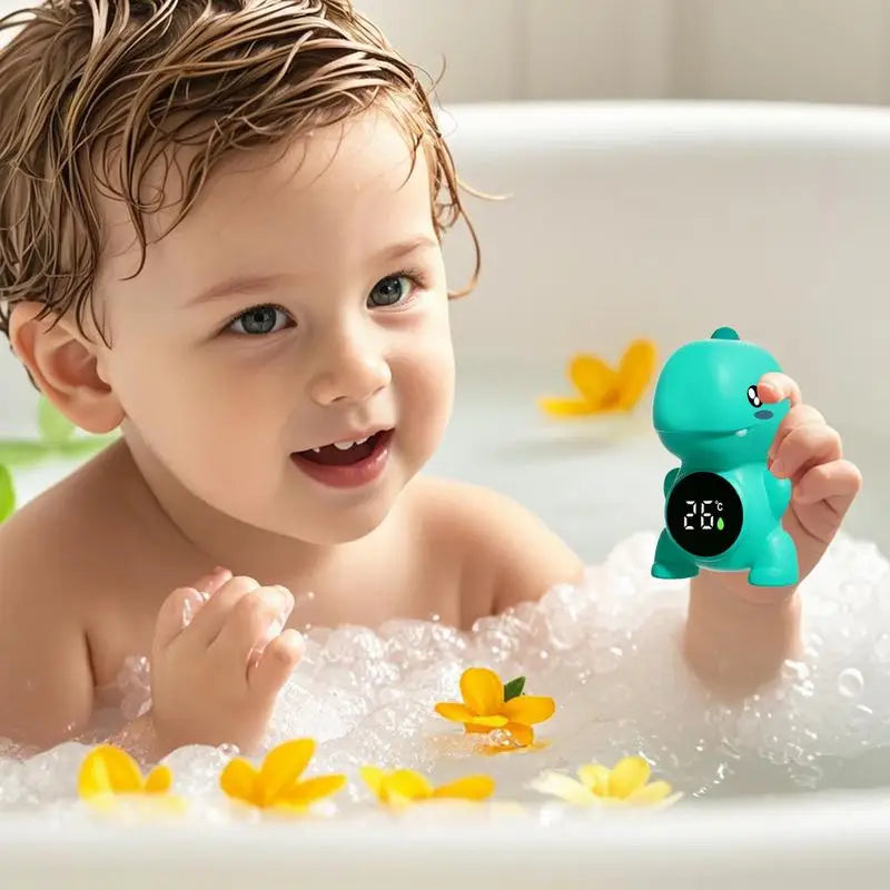 Bath Tub Temp Gauge Dinosaur Waterproof Digital Water Gauge Three-Color Temperature Display Temperature Monitoring Water Toy For Zpaxo