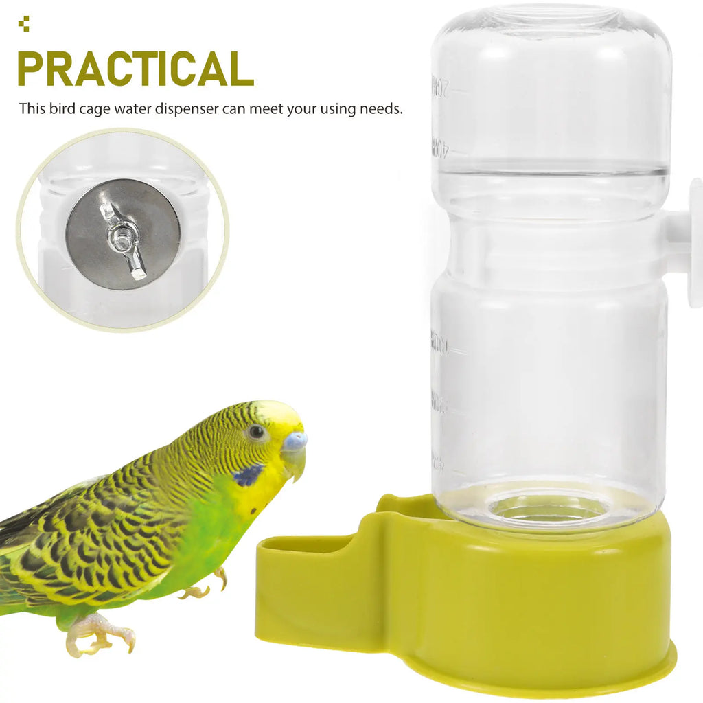 Bird Water Dispenser Cage Automatic Parrot Waterer Mounting Fresh