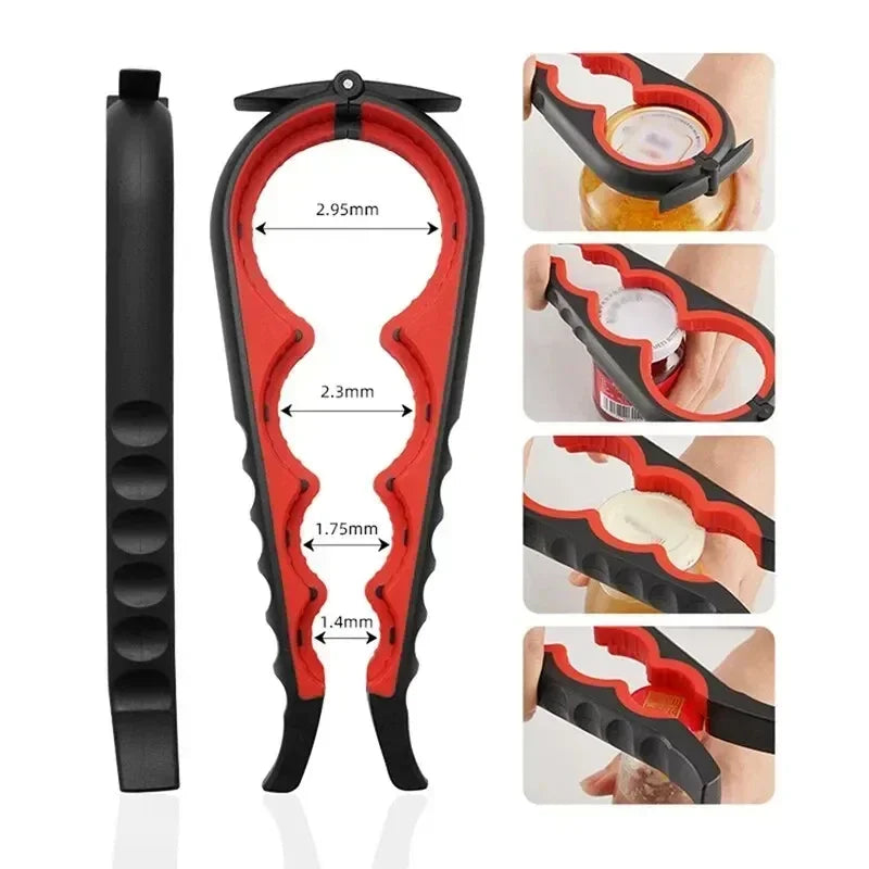 4-in-1 Multi-Function Bottle & Can Opener – Anti-Slip Grip Bottle & Can Opener Zpaxo