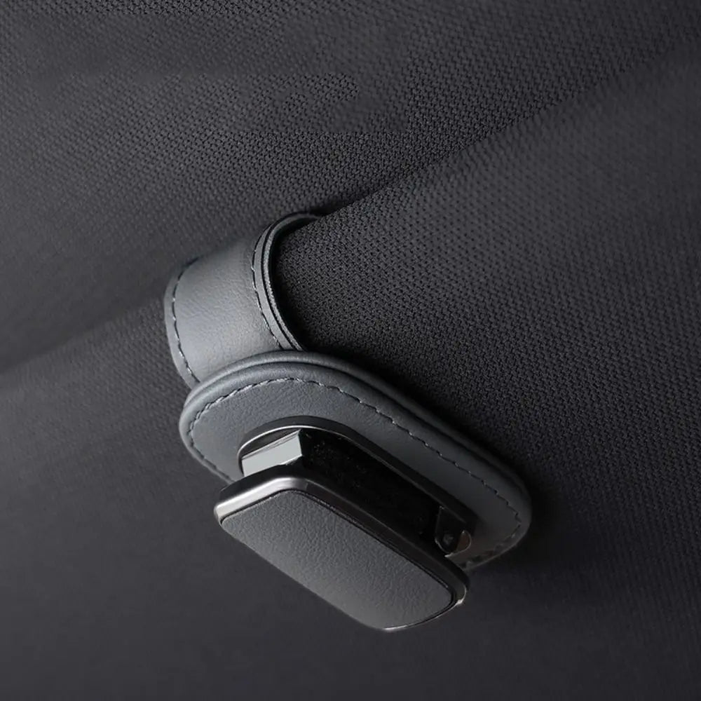 Back Clip Car Sun Visor Glasses Sponge Interior Accessories Eyeglass Zpaxo grey