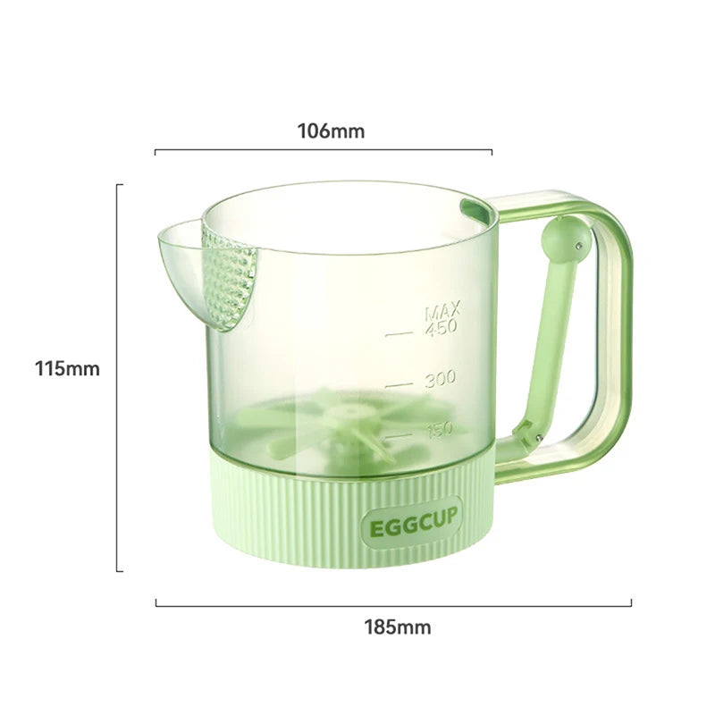 Salad Dressing Shaker Bottle Semi-automatic Stirring Cup Kitchen Egg Zpaxo Green