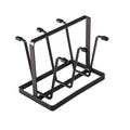 For Drinking Glass Containers With Protective Rubber Ends Hooks Hanging Drying Rack 6 Hook Organizer Steel Bottle Cup Zpaxo Black