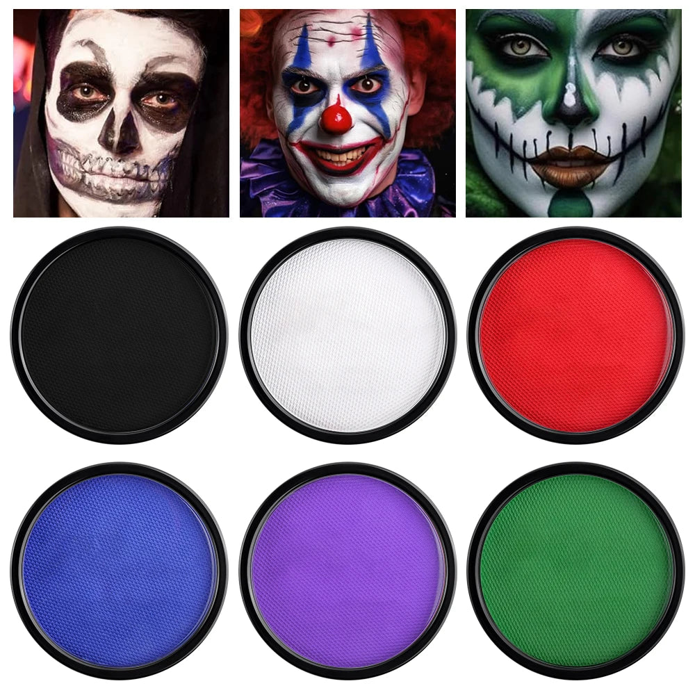 6 Face Paint Makeup Water Based Eyeliner Neon Body Art Halloween Zpaxo