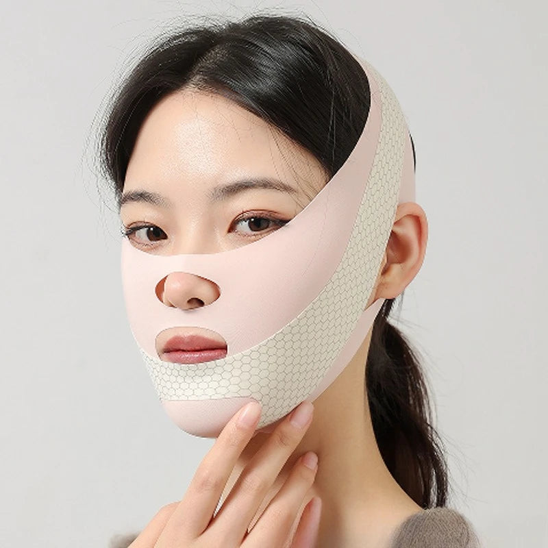 Face-Lift With Sleep Face V Shaper Facial Slimming Bandage Relaxation Shape Lift Reduce Double Chin Face Thining Band Massage Zpaxo