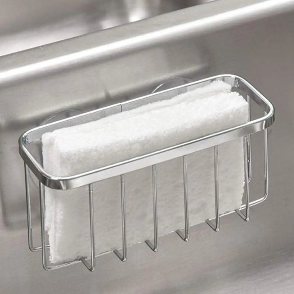 Sink Sponge Holder Suction Cup Rustproof Stainless Steel