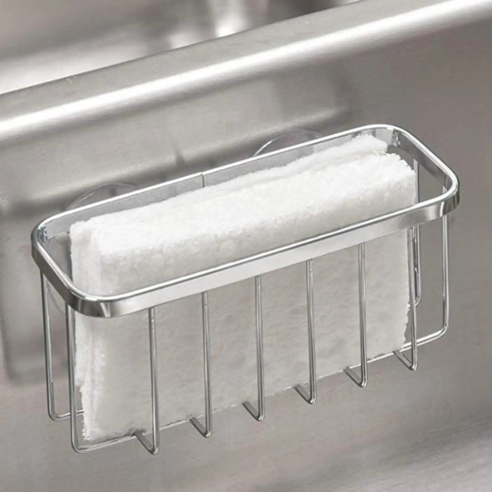 Sink Sponge Holder Suction Cup Rustproof Stainless Steel