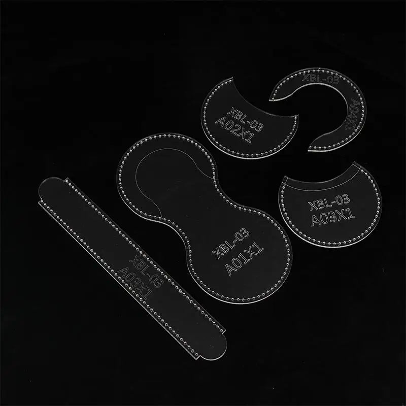 Leather Craft Coin Purse Acrylic Template DIY Sewing Tool Durable Zpaxo