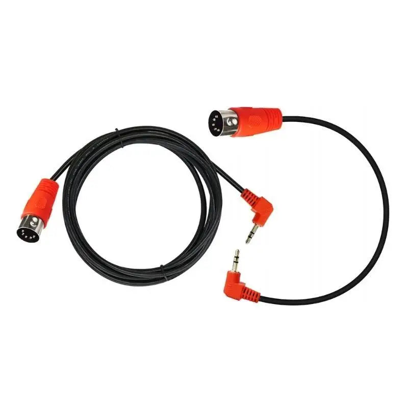 652F 90 Degree 5Pin DIN Cable 3.5mm TRS to DIN 5PIN Male Stereo Plug Adapter Cord for Sound Card and Instrument Zpaxo