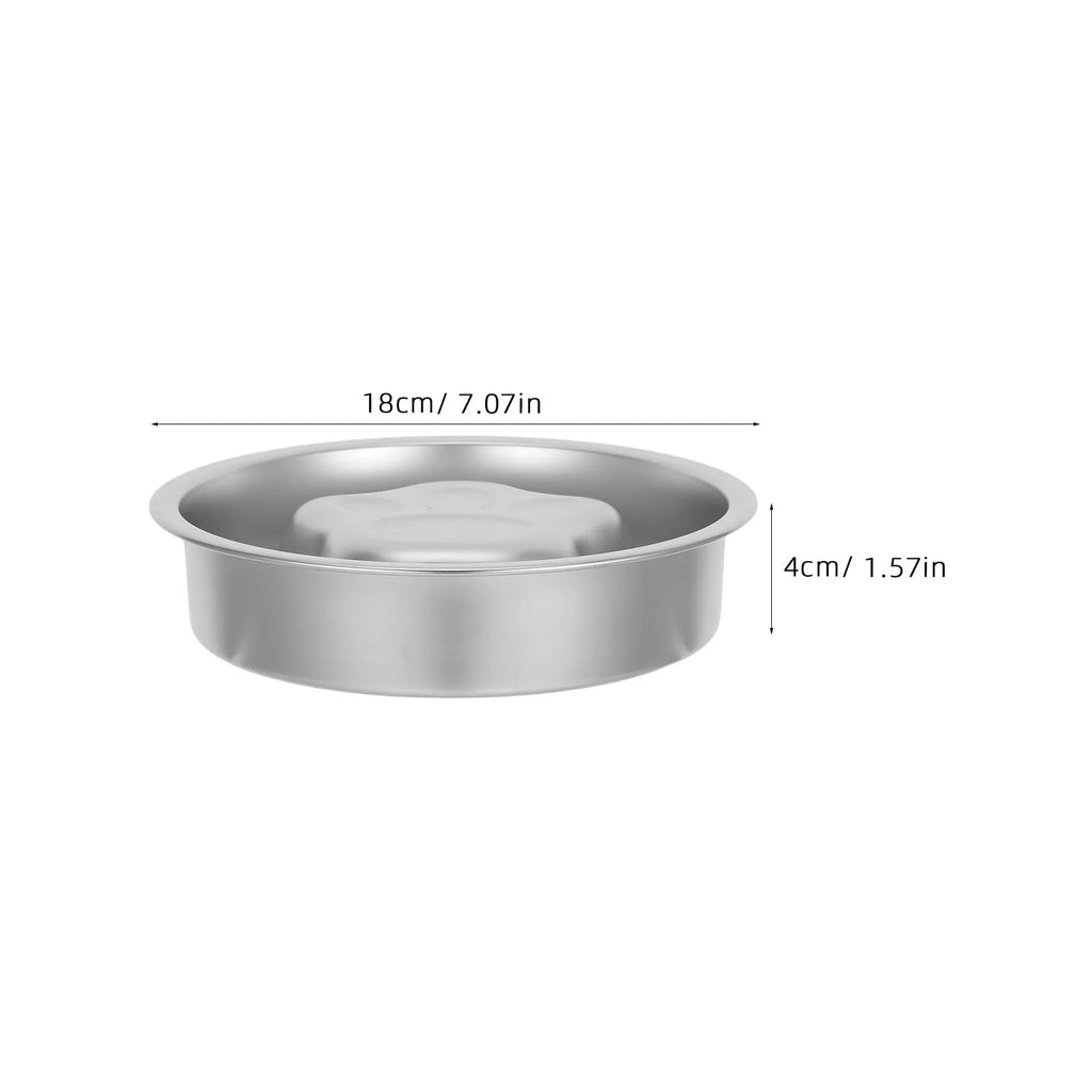 Stainless Steel Slow Feed Dog Bowl Non-slip Base Licking Enrichment