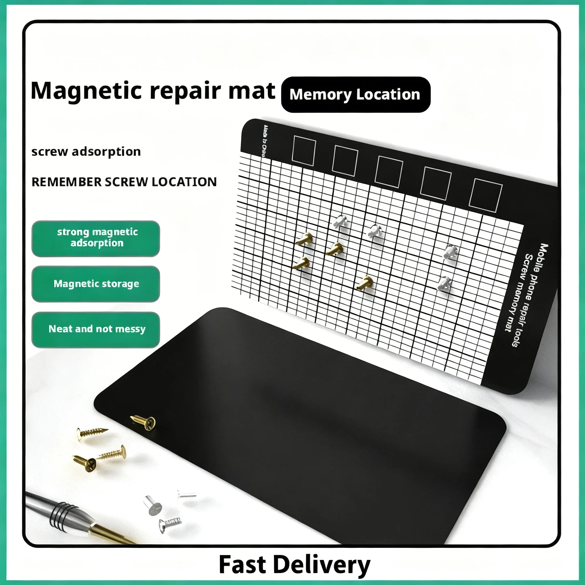Magnetic Screw Mat Work Pad for Phone Repair – 145×90mm Magnetic Screw Mat Zpaxo