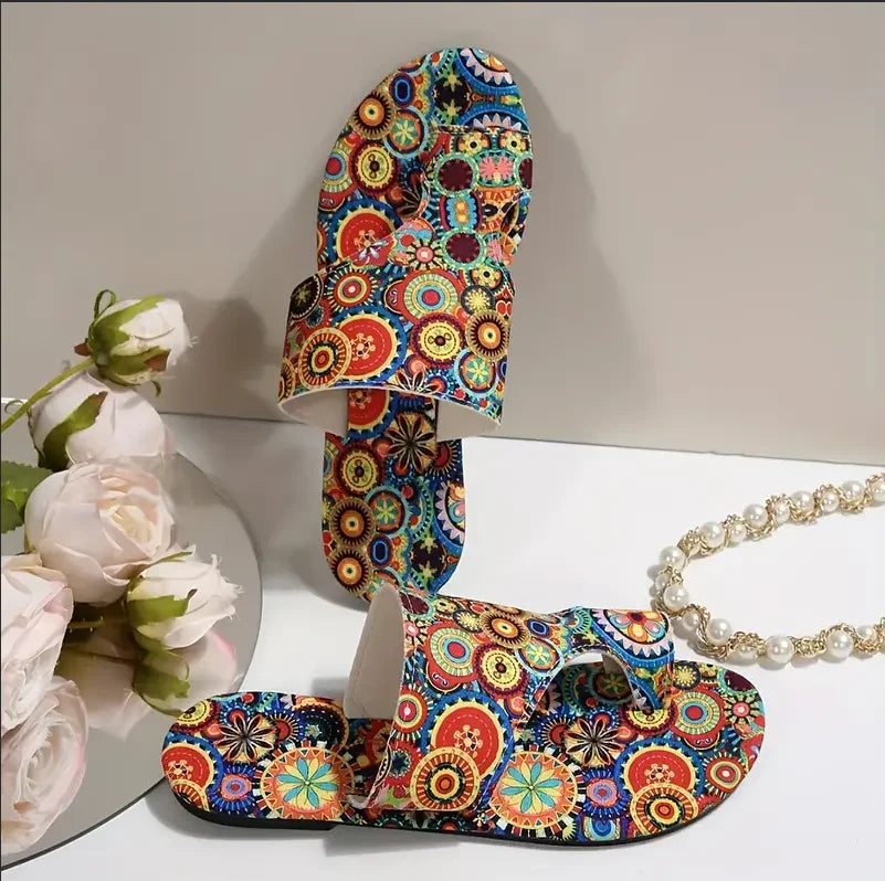 Women Slippers Retro Gladiator Shoes Bohemia Flat Sandals Summer Clip Zpaxo