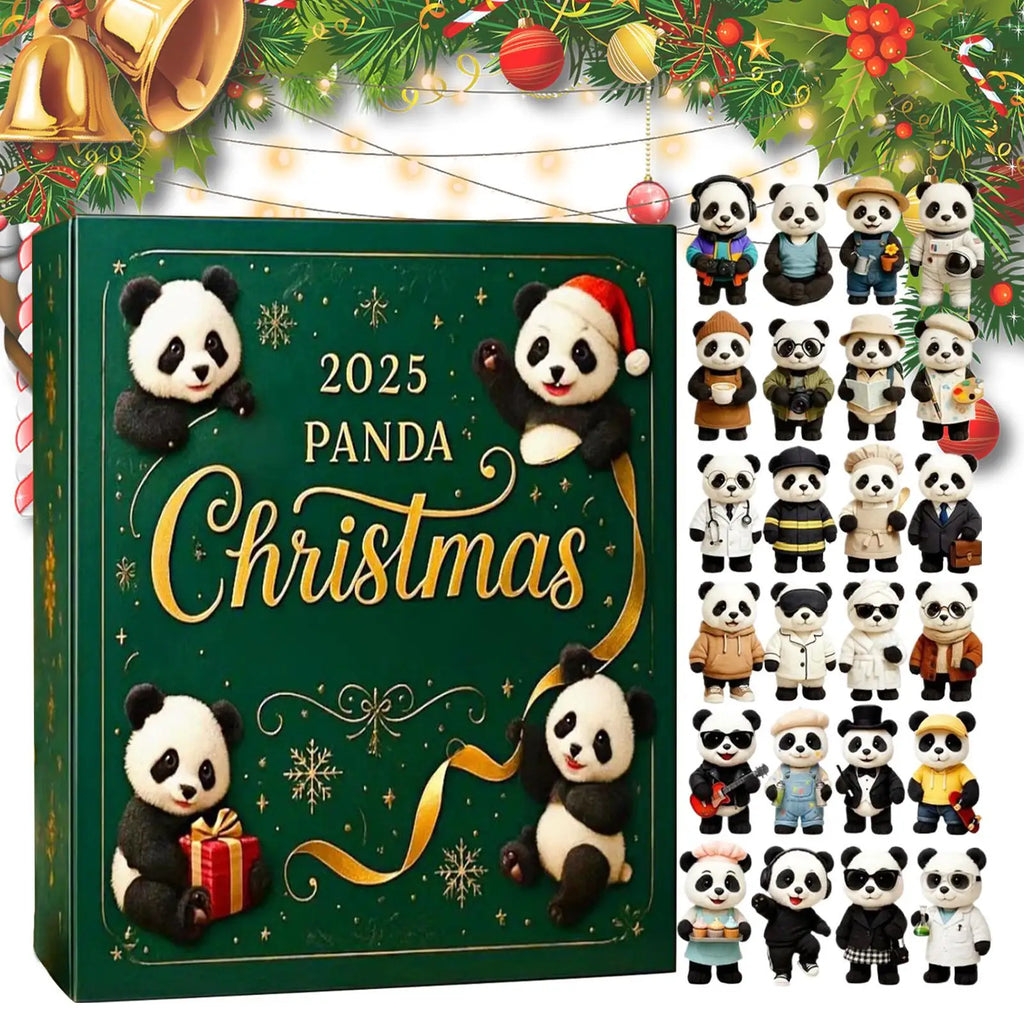 Christmas Panda Advent Calendar 2D Acrylic Hanging Ornaments 24 Days