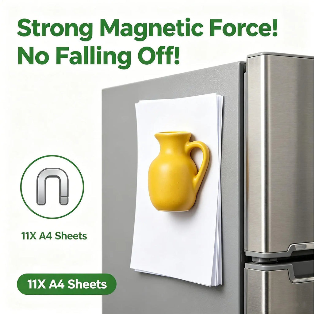 Vase Magnets for Fridge 3D Decorative Small Stickers 10-Piece Vase Magnets with Artificial Flowers for Home Office Dorm Kitchen Zpaxo