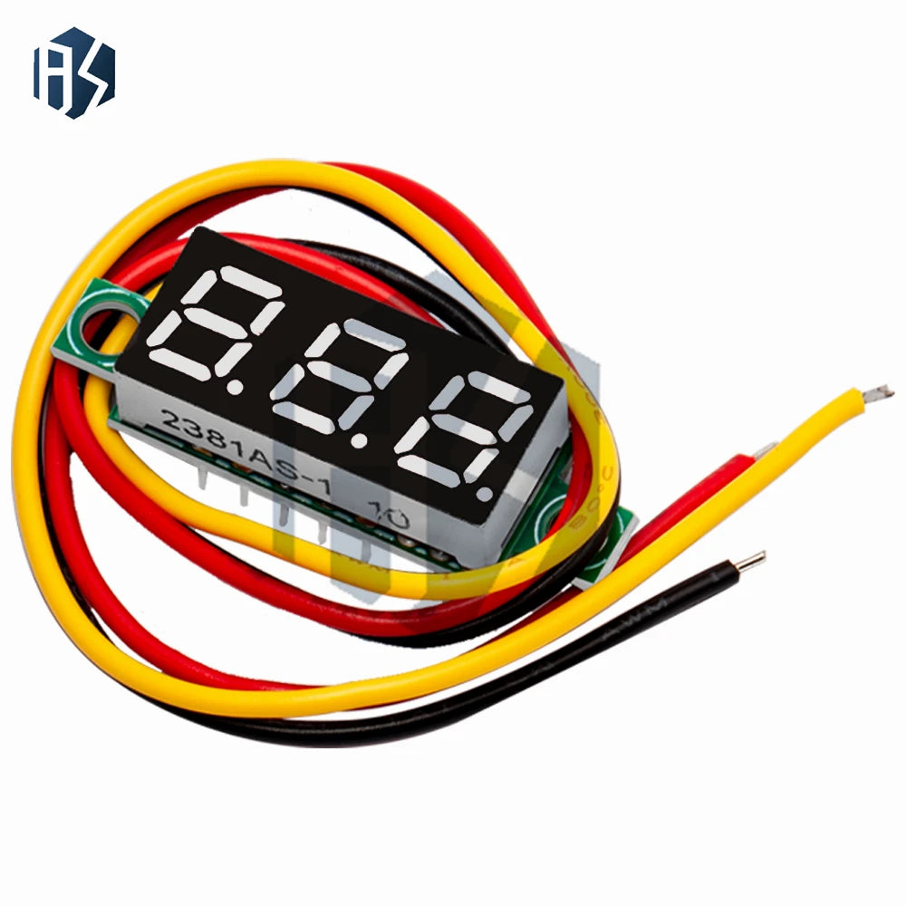 High-precision 0 28 3-Wire Digital Voltmeter LED Display DC 4 5V-30V Zpaxo
