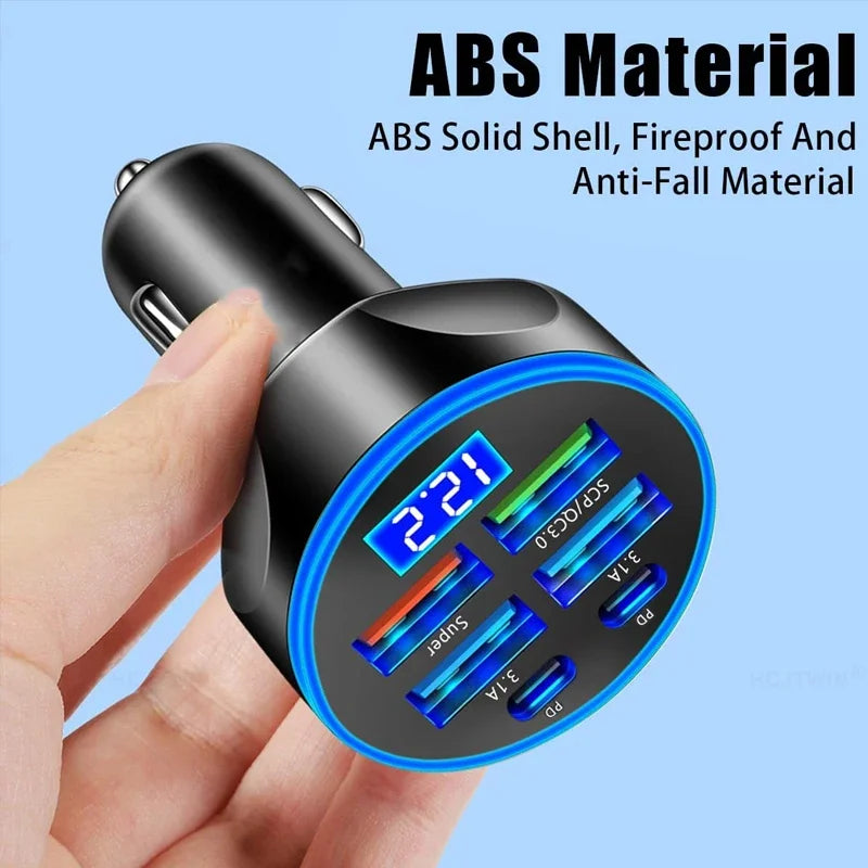 1 USB C Car Charger Adapter Voltage Monitor Fast Charging Iphone